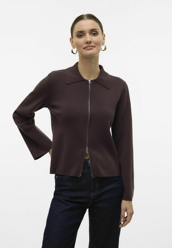Vero Moda AWHANNA KNIT CARDIGAN - Cardigan - chocolate torte