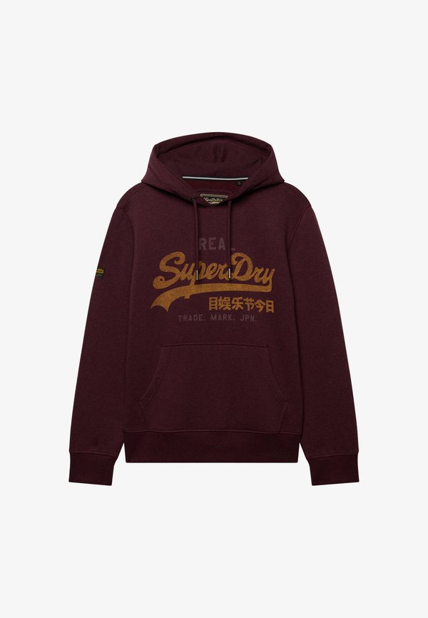 Superdry & Co SUPERDRY VINTAGE LOGO HERITAGE RELAXED HOODIE.. - Hoodie - tawny port marl