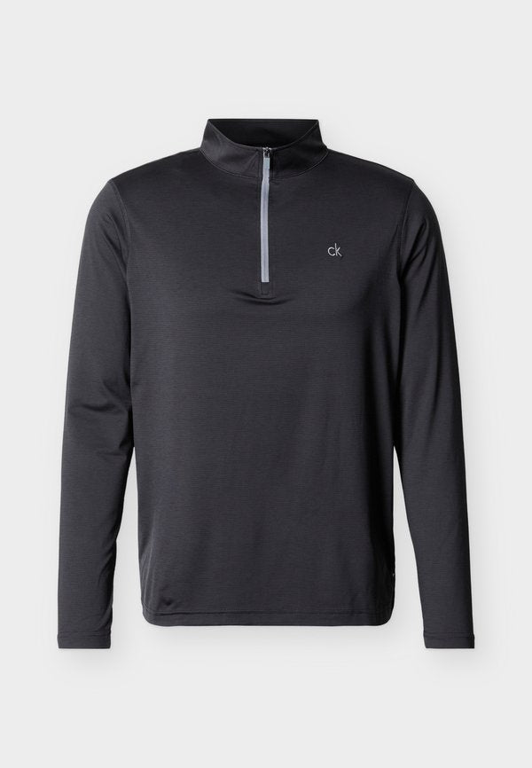 Calvin Klein Golf CRUISE ZIP - Long sleeved top - midnight black