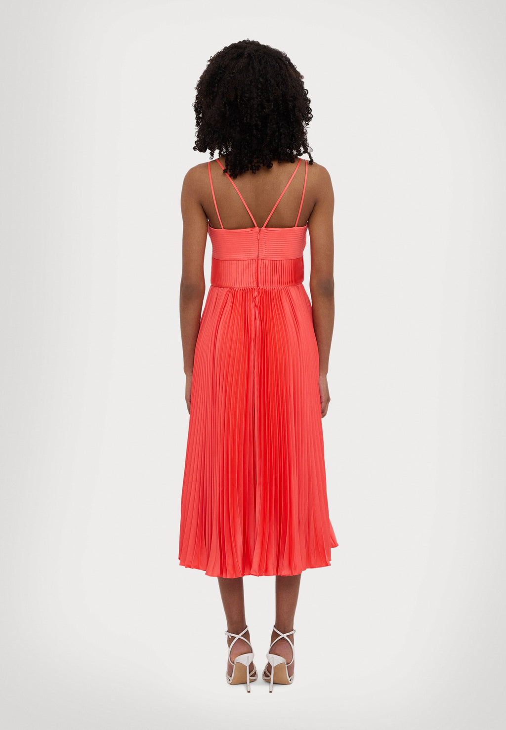 AMUR KRISLEY PLEATED MIDI DRESS