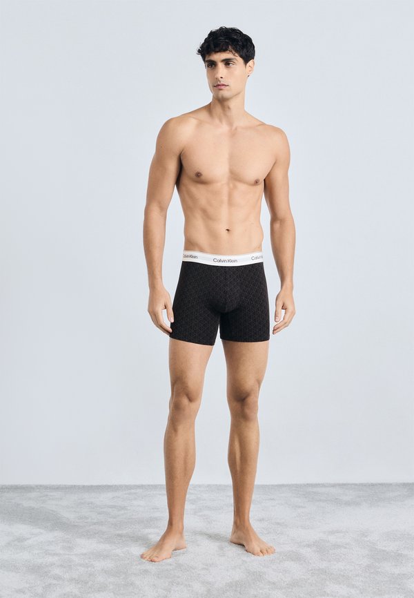 Calvin Klein Underwear BOXER BRIEF 3 PACK ICON COTTON STRETCH - Boxer briefs - sleet/black/ashford