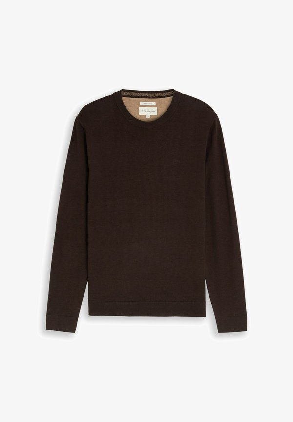 TOM TAILOR Jumper - dark chocolate brown melange