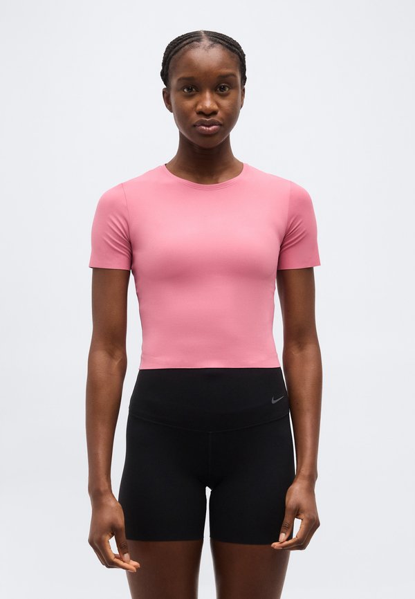 Nike Performance ZENVY - Sports T-shirt - peony/white