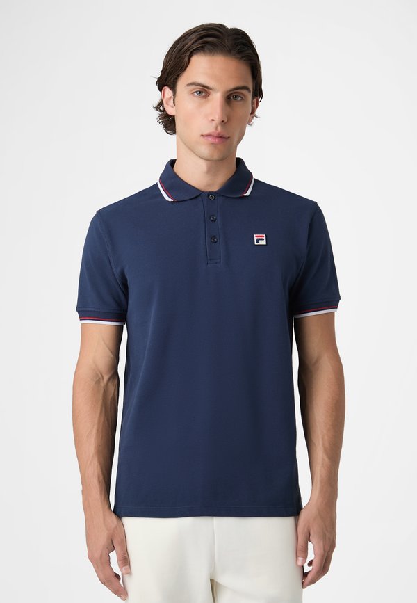 Fila BIELLA REGULAR TIPPED - Polo shirt - black iris