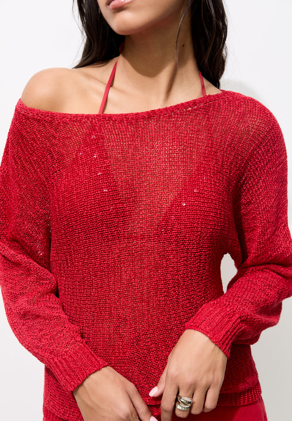PULL&BEAR ASYMMETRIC NECKLINE