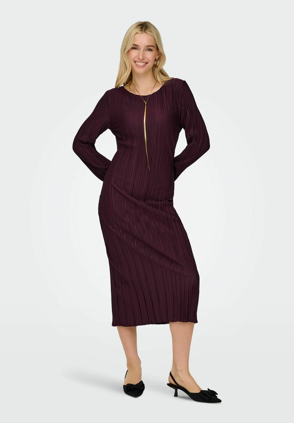 ONLY Plissé ONLPERY Midi - Jersey dress - winetasting