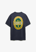 Superdry & Co TAP ROOM  - Print T-shirt - lauren navy
