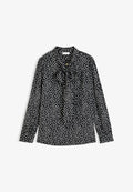 Tommy Hilfiger BOW TIE BLOUSE - Blouse - black base pois
