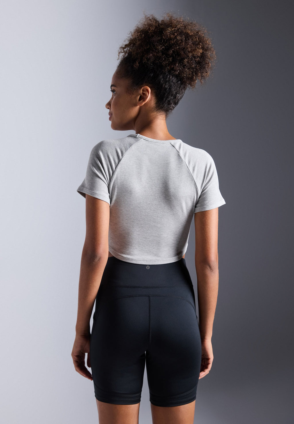 Even&Odd active ESSENTIAL CROPPED FINE RIB T SHIRT