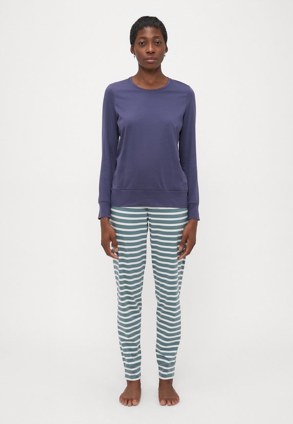 Schiesser SCHLAFANZUG LANG - CASUAL ESSENTIALS SET