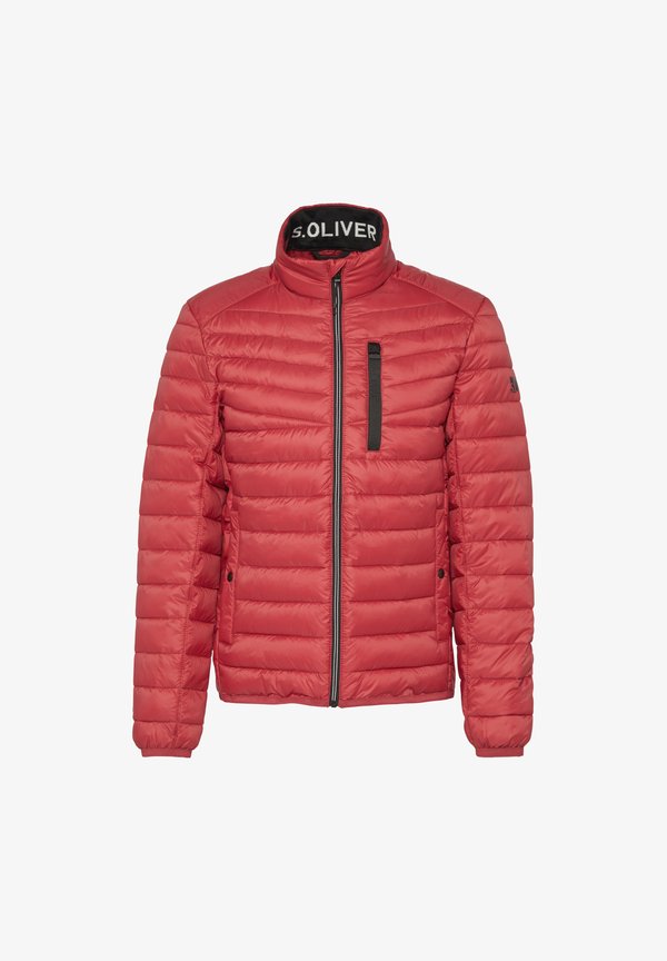 s.Oliver STEPP MIT SPORTIVEN KONTRASTDETAILS - Light jacket - mohnrot
