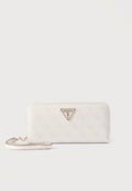 Guess LAUREL LARGE ZIP AROUND - Wallet - bone