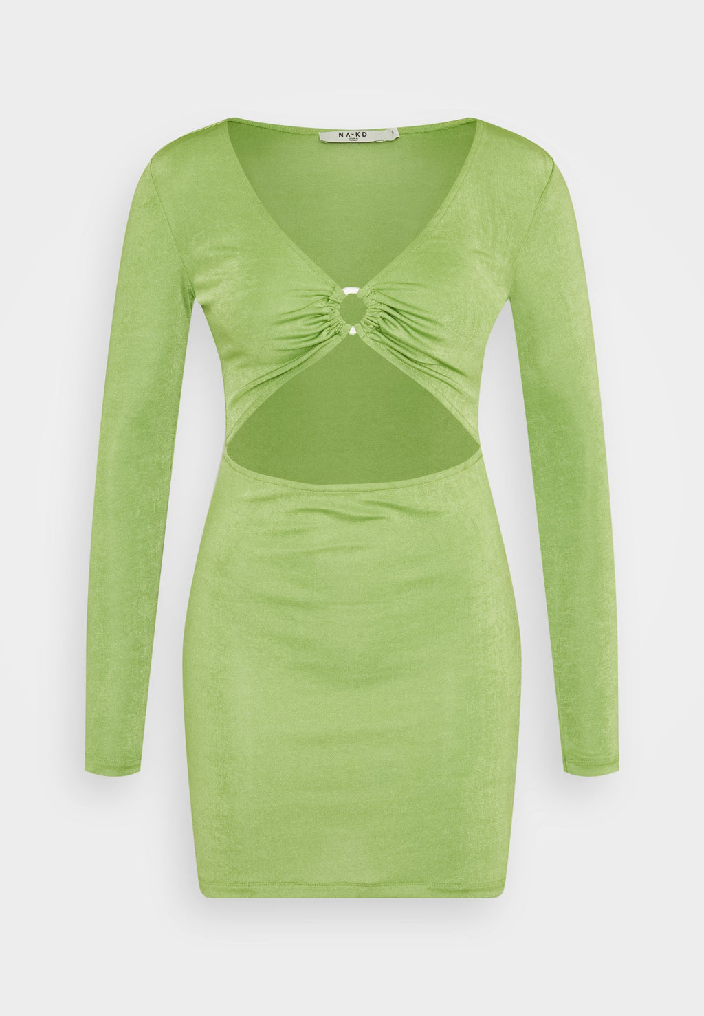 NA-KD CUT OUT LONG SLEEVE MINI DRESS