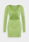 NA-KD CUT OUT LONG SLEEVE MINI DRESS