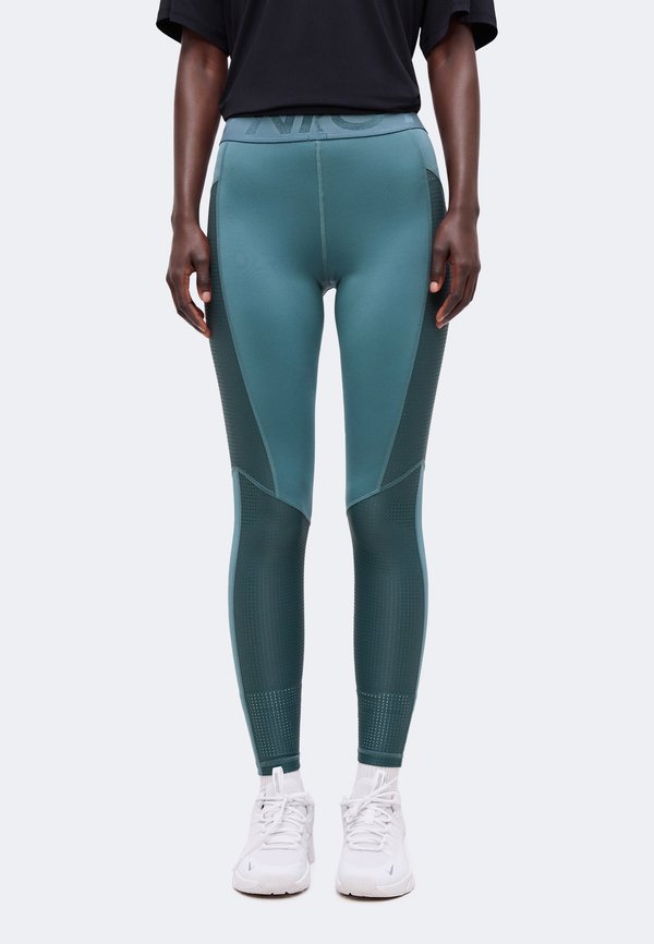 Nike Performance SCULPT TIGHT - Leggings - mineral slate/faded spruce/white