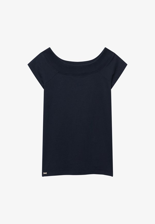Superdry & Co SUPERDRY ATHLETIC ESSENTIALS OFF SHOULDER TOP.. - Basic T-shirt - eclipse navy