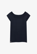 Superdry & Co SUPERDRY ATHLETIC ESSENTIALS OFF SHOULDER TOP.. - Basic T-shirt - eclipse navy
