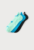 New Balance RUN REPREVE NO SHOW TAB SEASONAL UNISEX 3 PACK - Socks - blue/black/green