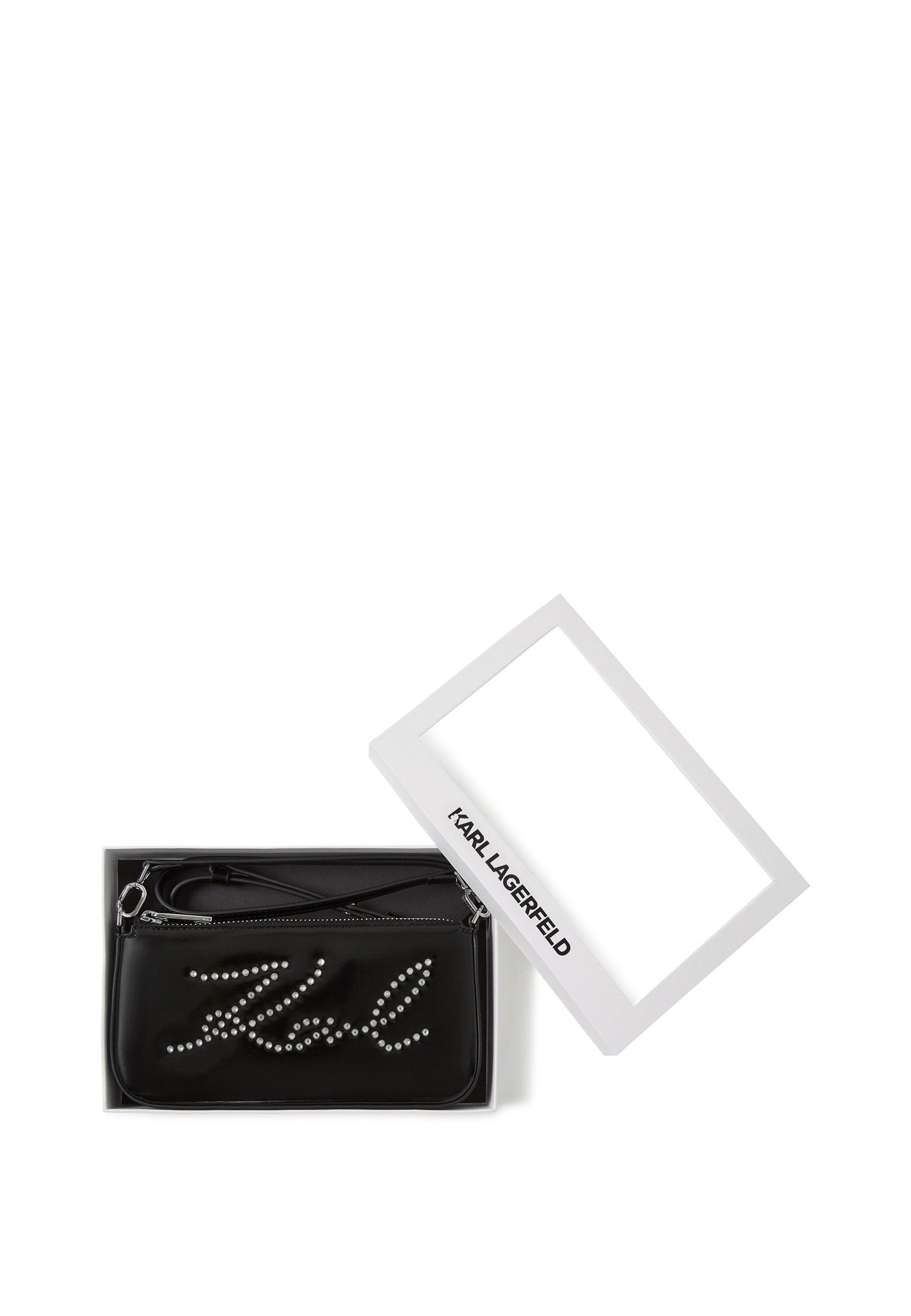 KARL LAGERFELD SIGNATURE POUCH STUDS