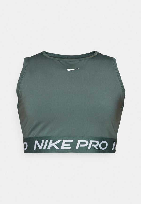 Nike Performance 365 CROP TANK - Top - vintage green/white