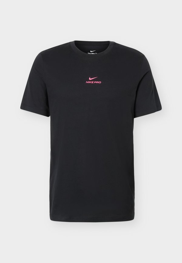 Nike Performance TEE - Sports T-shirt - black/hyper pink