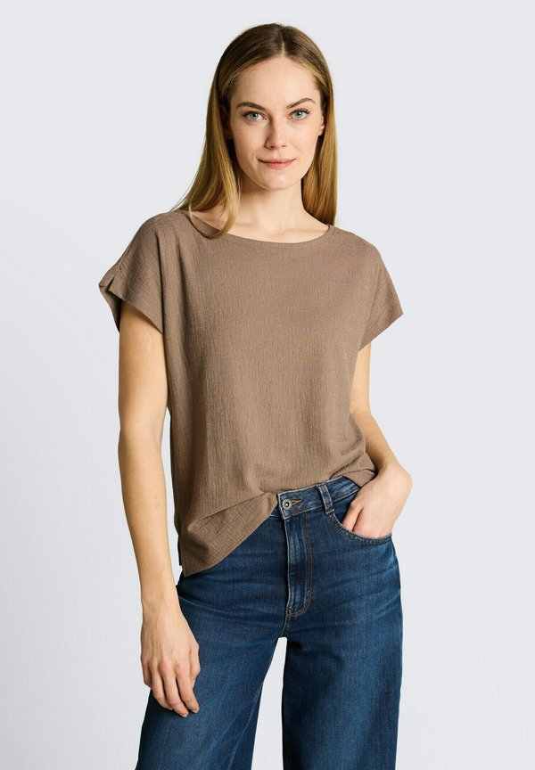 TOM TAILOR TOM TAILOR T-SHIRT LOOSE FIT T-SHIRT - Basic T-shirt - taupe grey