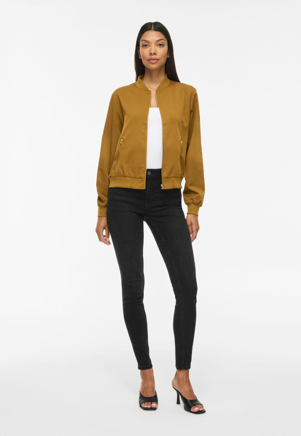 VILA bomber VIBUBBLE Zipper