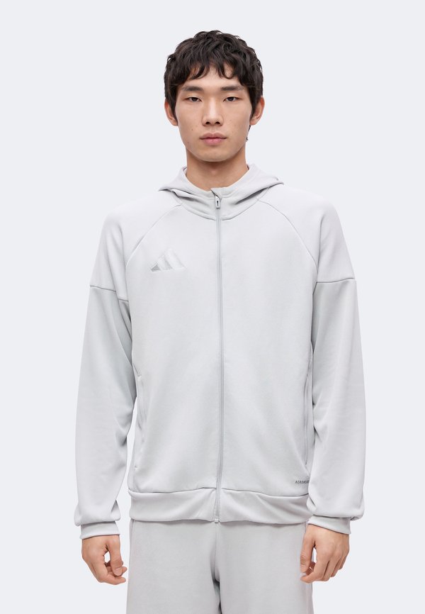 adidas Performance TIRO25 FULL ZIP HOODIE - Training jacket - team light grey