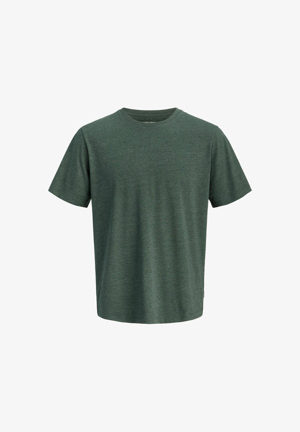 Jack & Jones JJEORGANIC MELANGE TEE SS O-NECK NOOS - Basic T-shirt - scarab
