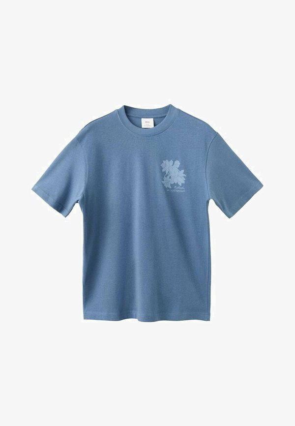 Mango Print T-shirt - light blue