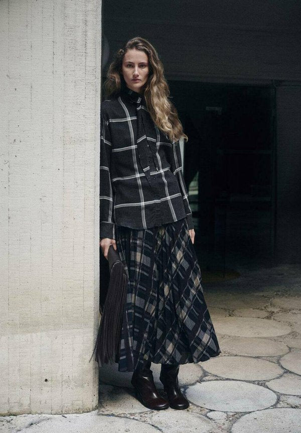 Mango Button-down blouse - black