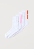 Puma LOGO SOCK 4 PACK - Socks - white/red/pink/lime