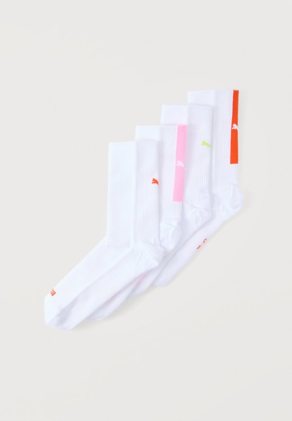 Puma LOGO SOCK 4 PACK - Socks - white/red/pink/lime