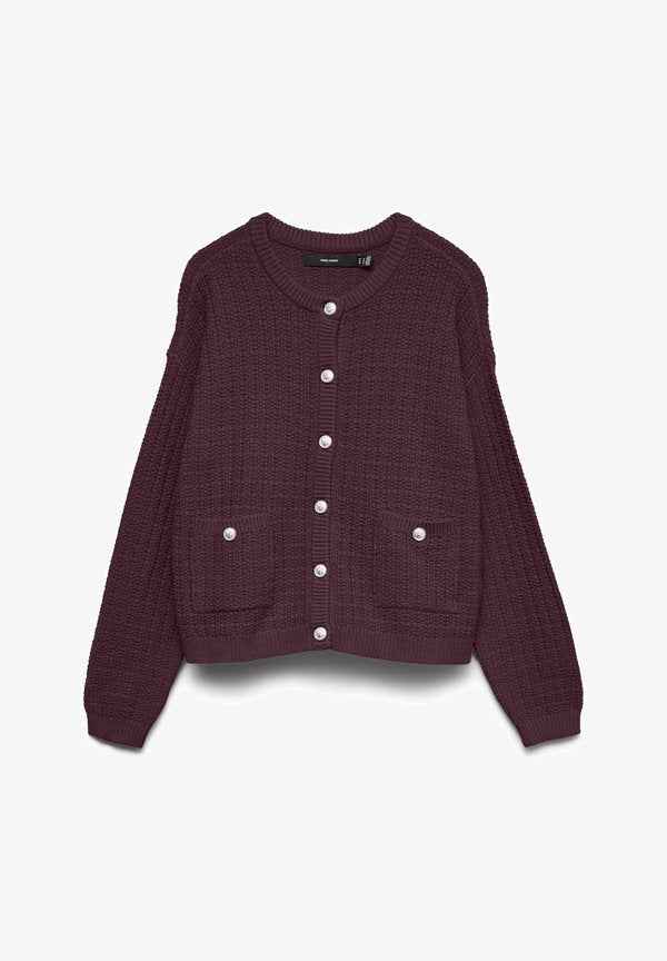 Vero Moda VMHARPER Knit - Cardigan - winetasting
