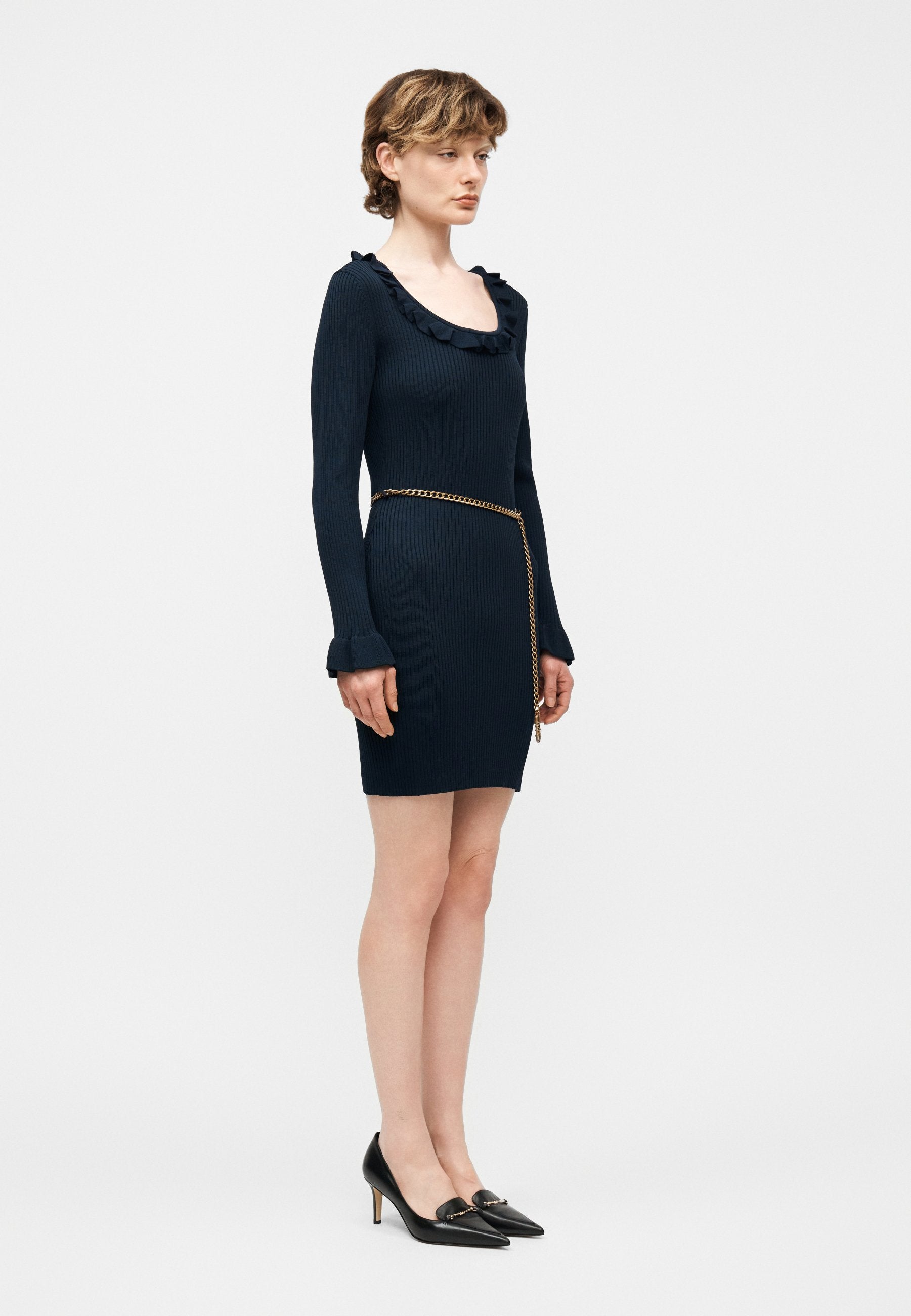MICHAEL Michael Kors SCOOP RUFFLE DRESS