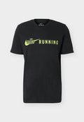 Nike Performance TEE RUN DNA 2 - Sports T-shirt - black/volt