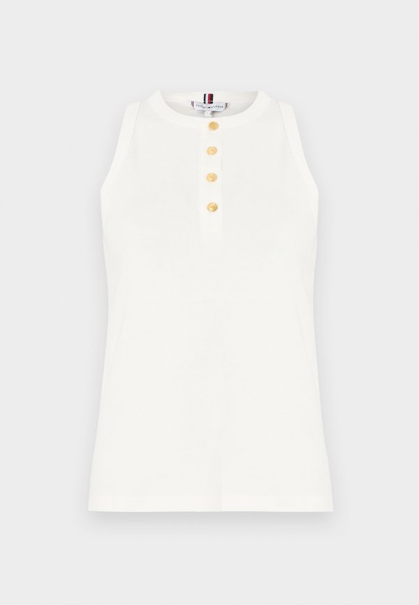 Tommy Hilfiger GOLD-TONE BUTTON SLEEVELESS HENLEY TOP - Top - ecru