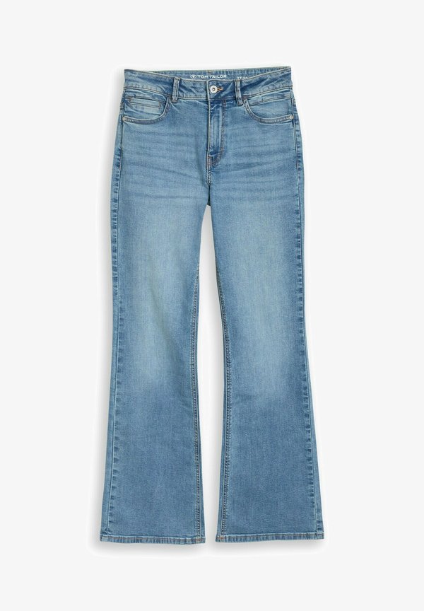 TOM TAILOR TTSTELLA BOOTCUT FIT - Bootcut jeans - used light stone blue denim