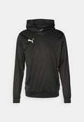 Puma TEAMGOAL TRAINING HOODY - Long sleeved top - black/white/flat dark gray
