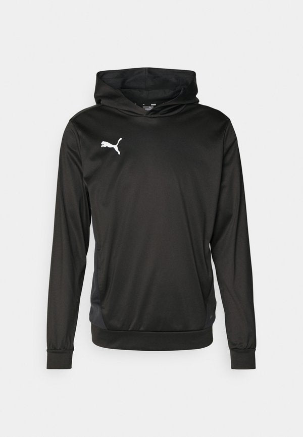 Puma TEAMGOAL TRAINING HOODY - Long sleeved top - black/white/flat dark gray