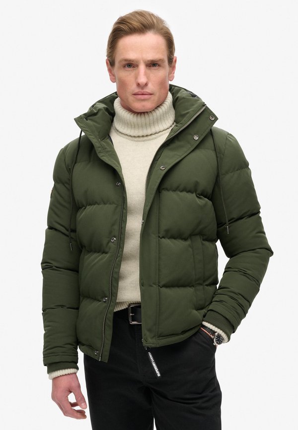 Superdry & Co EVEREST HOODED PUFFER - Winter jacket - army green