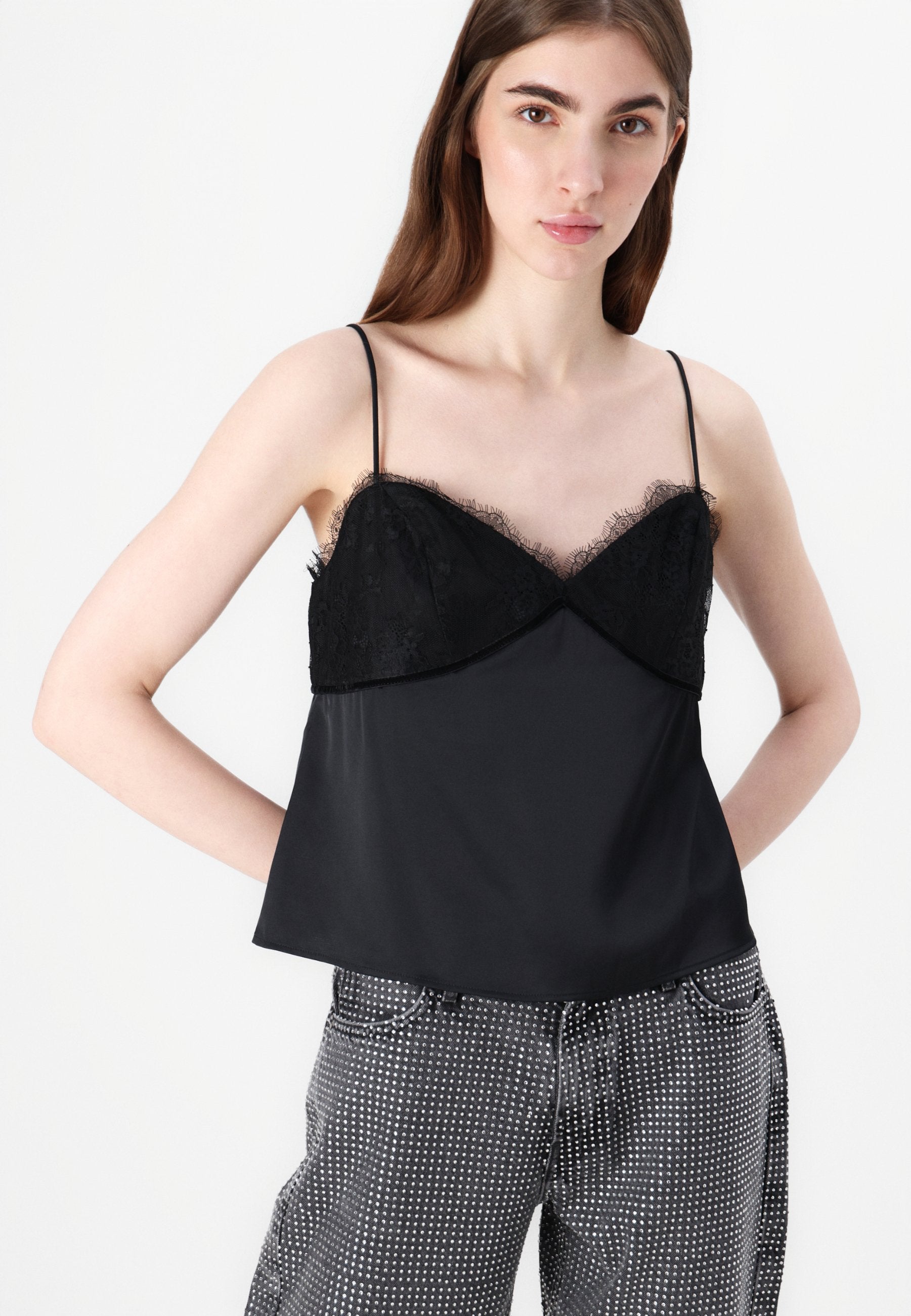 ONLY Wide fit ONLHUDSON mid waist wide leg fit