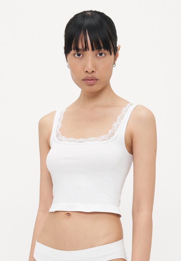 ONLY ONLVICKY SINGLET SQUARE NECK - Undershirt - bright white