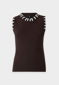 Vero Moda VMLEA - Top - chocolate torte/ice water