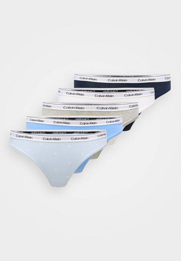 Calvin Klein Underwear ICON LOGO 5 PACK - Briefs - shoreline/blue descent/white/grey