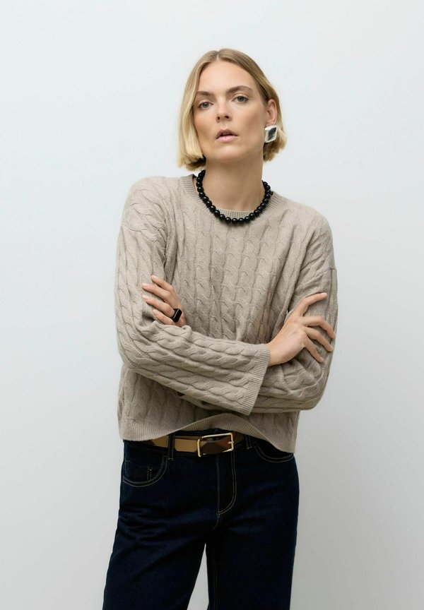 Vero Moda Knitted AWLORELLA Knitted - Jumper - natural melange
