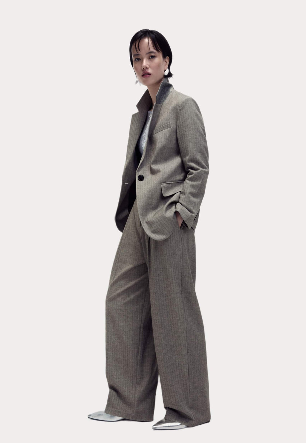 Marks & Spencer HERRINGBONE WIDE LEG