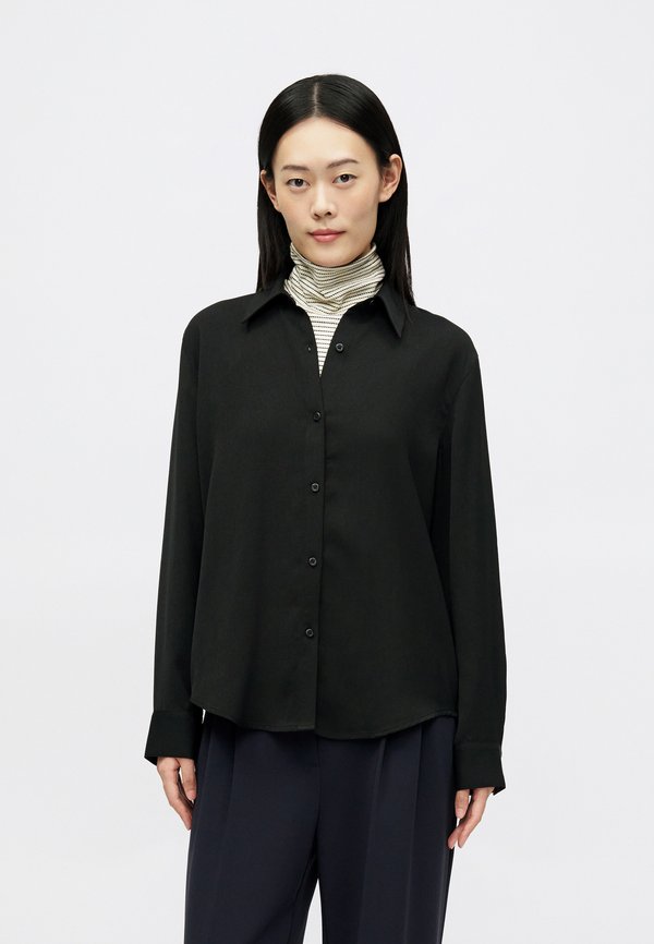 Calvin Klein CLASSIC - Button-down blouse - black