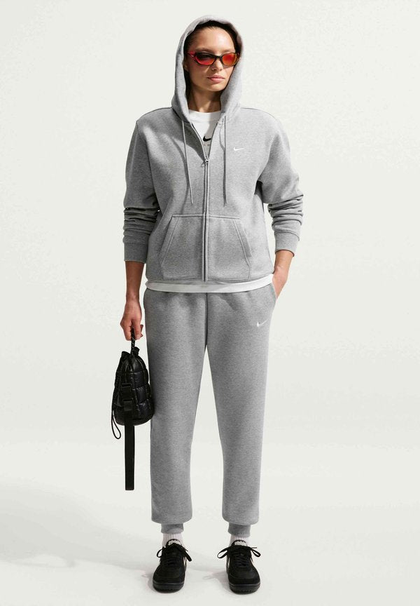 Nike Sportswear W NK STDO FLC MW STD FZ HDY - Zip-up sweatshirt - dk grey heather/sail