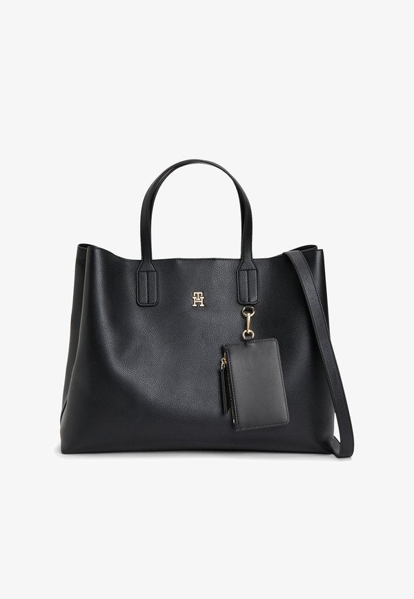 Tommy Hilfiger TH ICON SATCHEL - Handbag - black